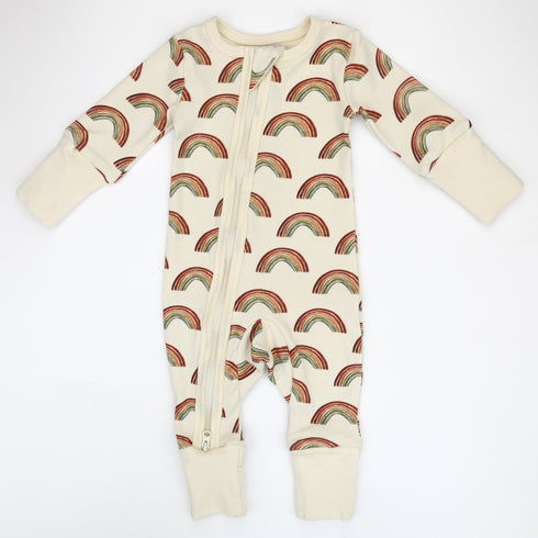 Organic Cotton Baby Pajamas 2-Way Zip Front Zipper Sleeper, August Organic Earthy Clothing